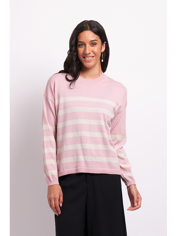 Preen Merino Notch Stripe Jumper