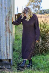 Foil Roll Neck Dress