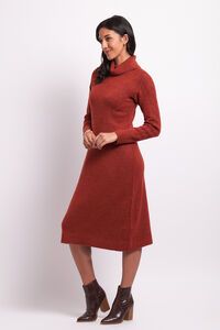 Foil Roll Neck Dress