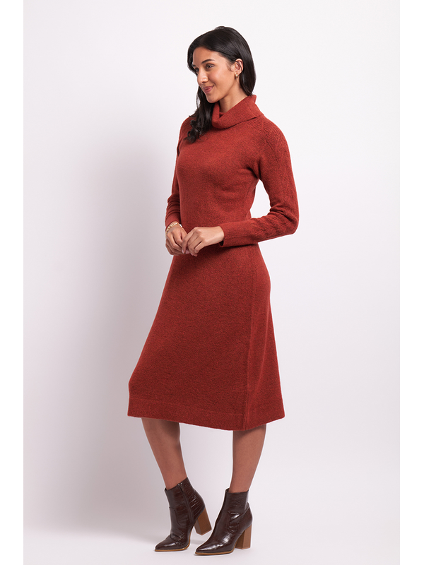 Foil Roll Neck Dress