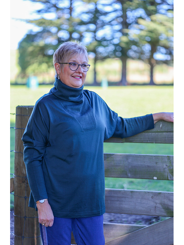Foil Rib Detail Merino Jumper