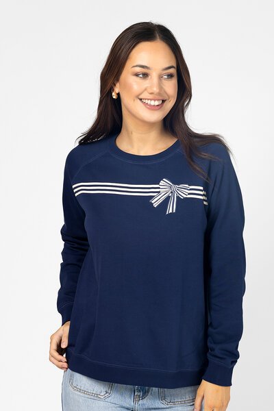 Stella + Gemma Classic Stripes with Bow Sweater-new-Preen