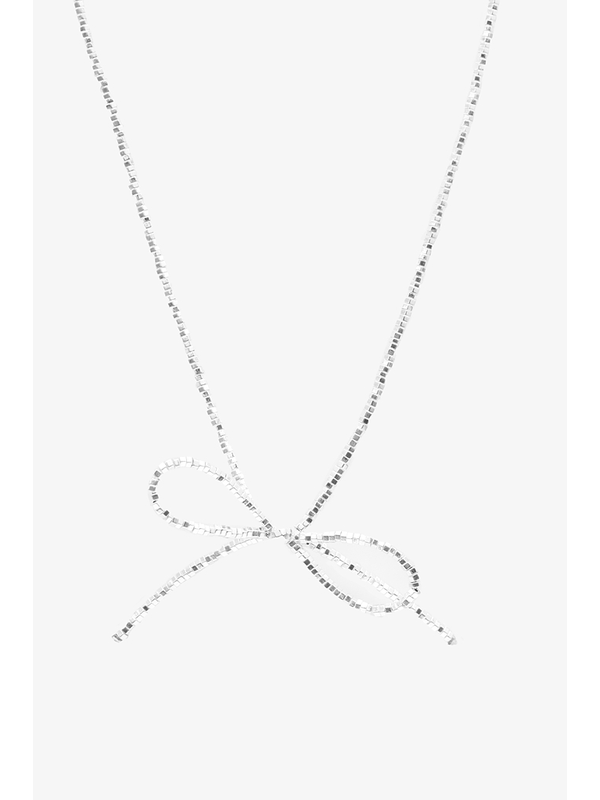 Antler Silver Bow Necklace