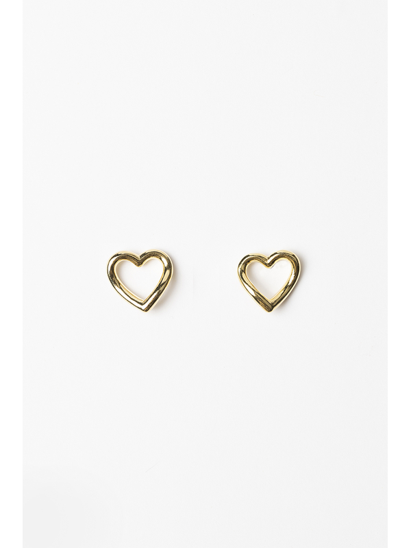 Stella + Gemma Outline Heart Stud Earring