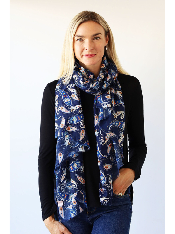 Archer House Paisley Print Scarf