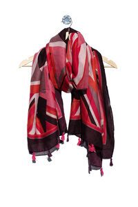 Archer House Abstract Tasselled Scarf