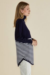 Betty Basics Fleur Roll Neck Stripe Jumper - Pre Order
