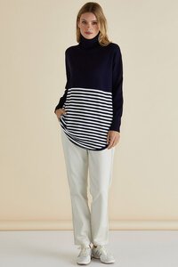 Betty Basics Fleur Roll Neck Stripe Jumper - Pre Order