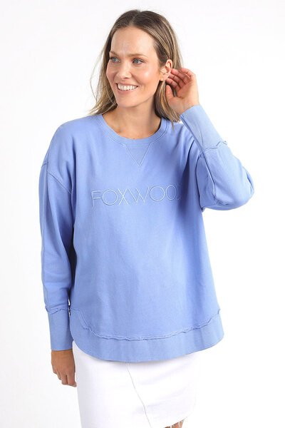 Foxwood Simplified Neon Blue Crew-new-Preen