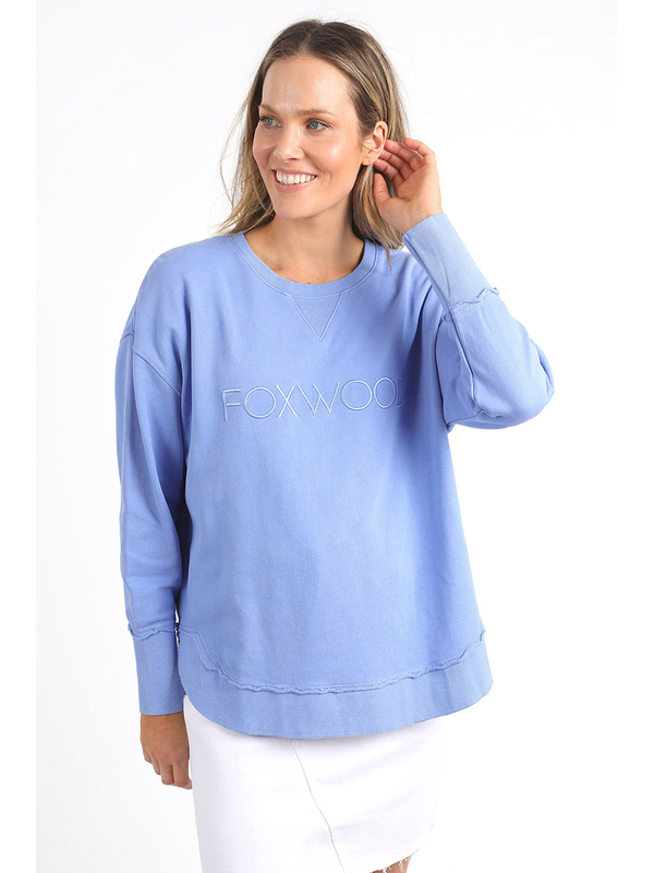 Foxwood Simplified Neon Blue Crew