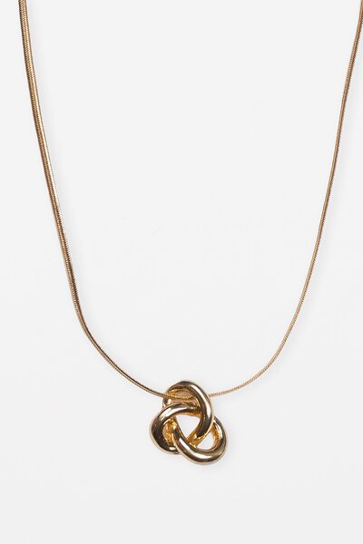 Stella + Gemma Gold Knot Necklace-new-Preen