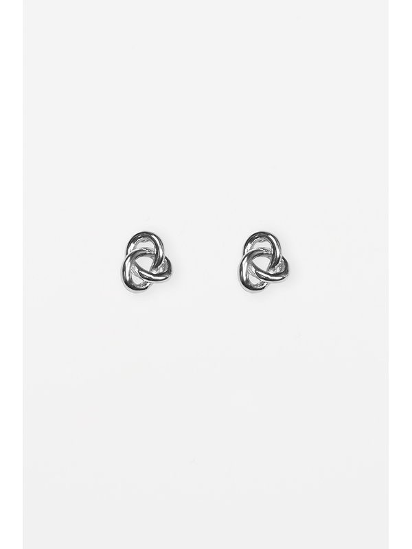 Stella + Gemma Silver Large Knot Earring