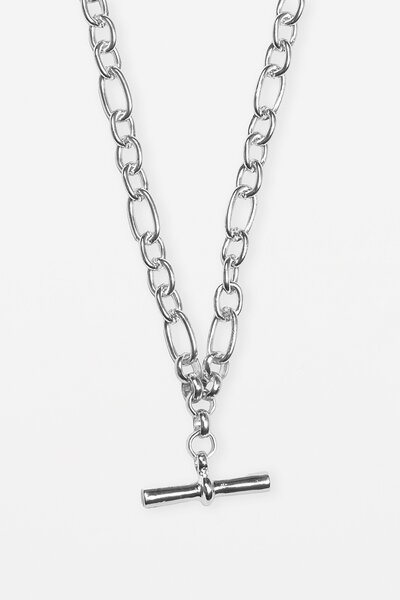 Stella + Gemma Silver Chunky Fob Necklace-new-Preen