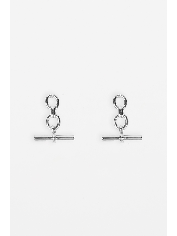Stella + Gemma Silver Chunky Fob Earring
