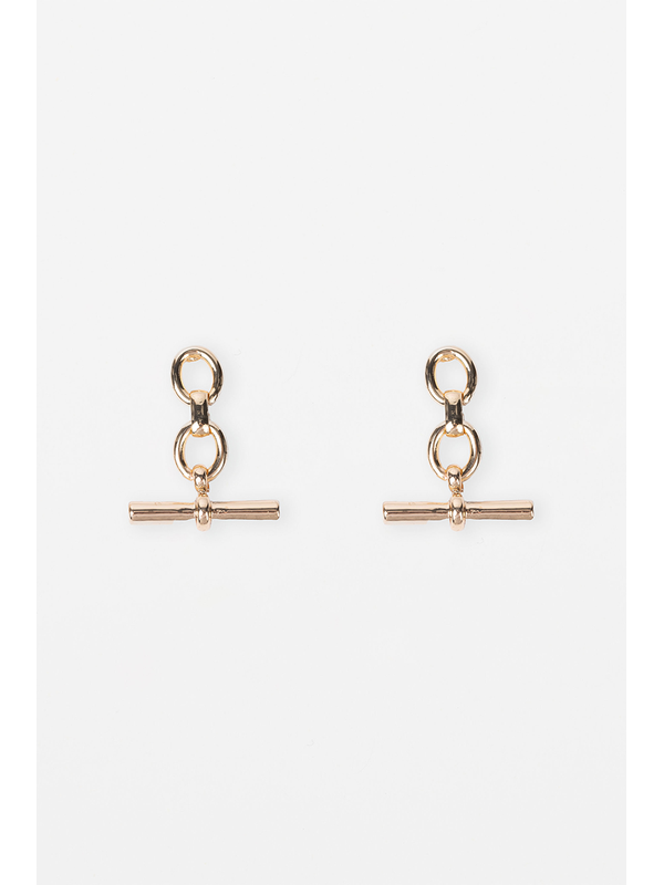 Stella + Gemma Gold Chunky Fob Earring
