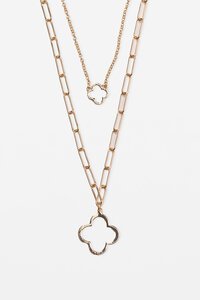 Stella + Gemma Gold Chain Cut Out Flower Necklace