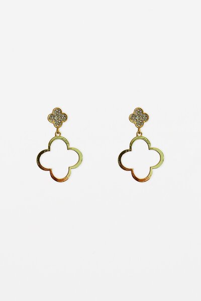 Stella + Gemma Crystal Flower Earring-new-Preen