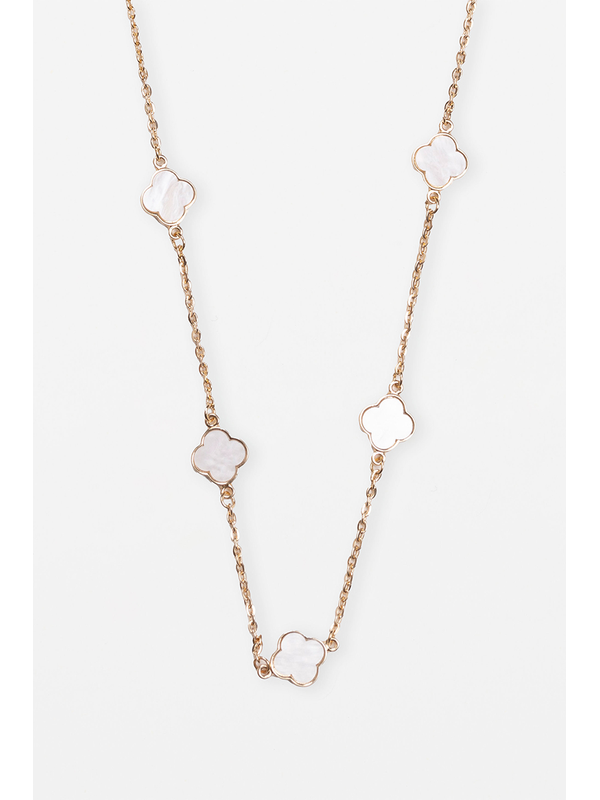 Stella + Gemma Mother of Pearl Flower Necklace