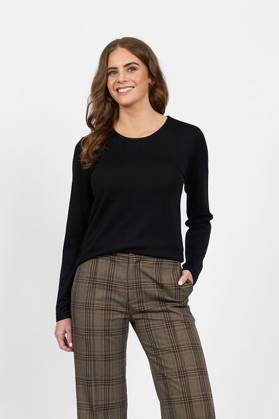Vassalli Merino L-S Crew Neck Top-new-Preen