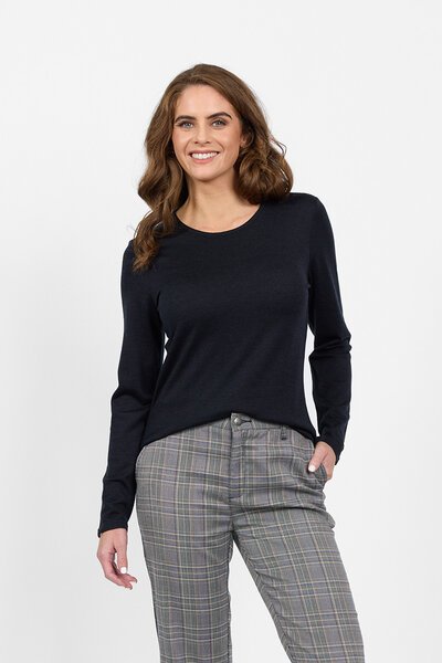 Vassalli Merino L-S Crew Neck Top-new-Preen
