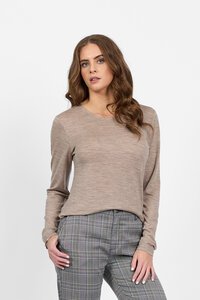 Vassalli Merino L-S Crew Neck Top