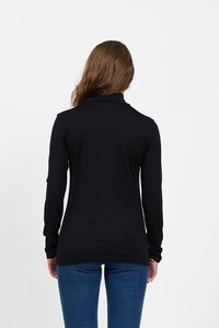 Vassalli Merino L-S Polo Neck Top