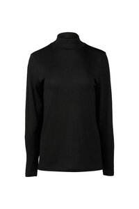 Vassalli Merino L-S Polo Neck Top