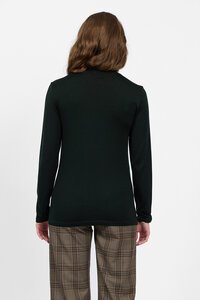 Vassalli Merino L-S Polo Neck Top