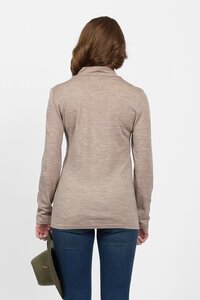 Vassalli Merino L-S Polo Neck Top