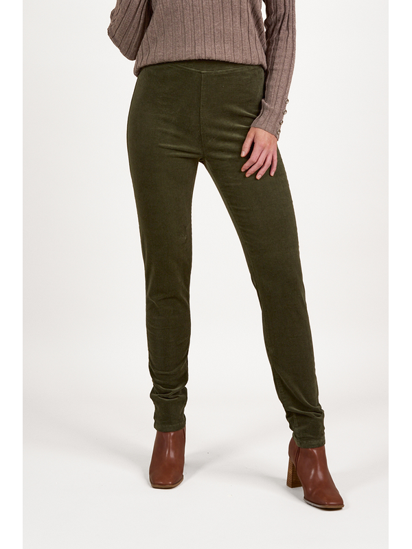 Vassalli Skinny Pull On Cord Pant