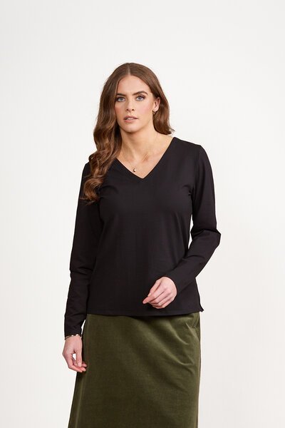 Vassalli V Neck Long Sleeve Top-new-Preen