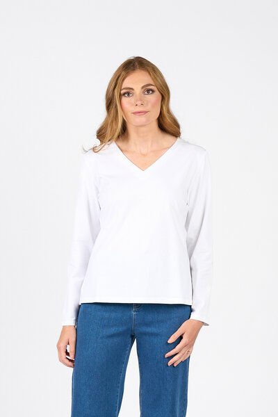 Vassalli V Neck Long Sleeve Top-new-Preen