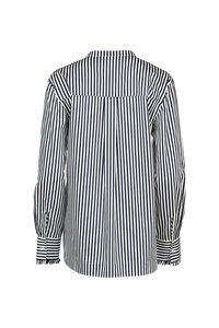 Vassalli Ruffle Trim Stripe Shirt