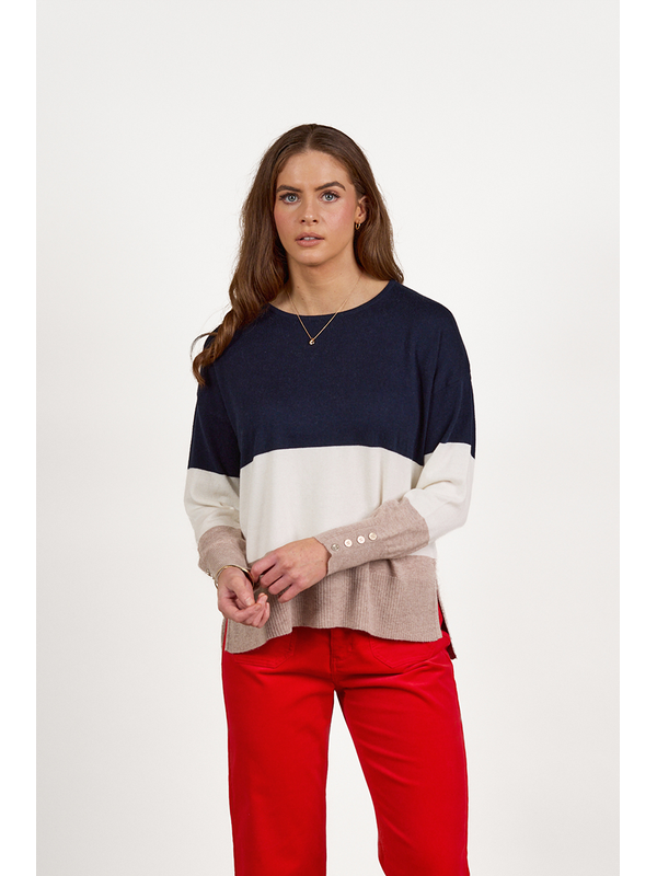 Vassalli Tri Stripe Dropped Shoulder Jumper