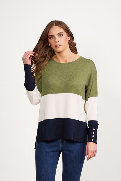 Vassalli Tri Stripe Dropped Shoulder Jumper-new-Preen