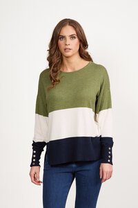 Vassalli Tri Stripe Dropped Shoulder Jumper