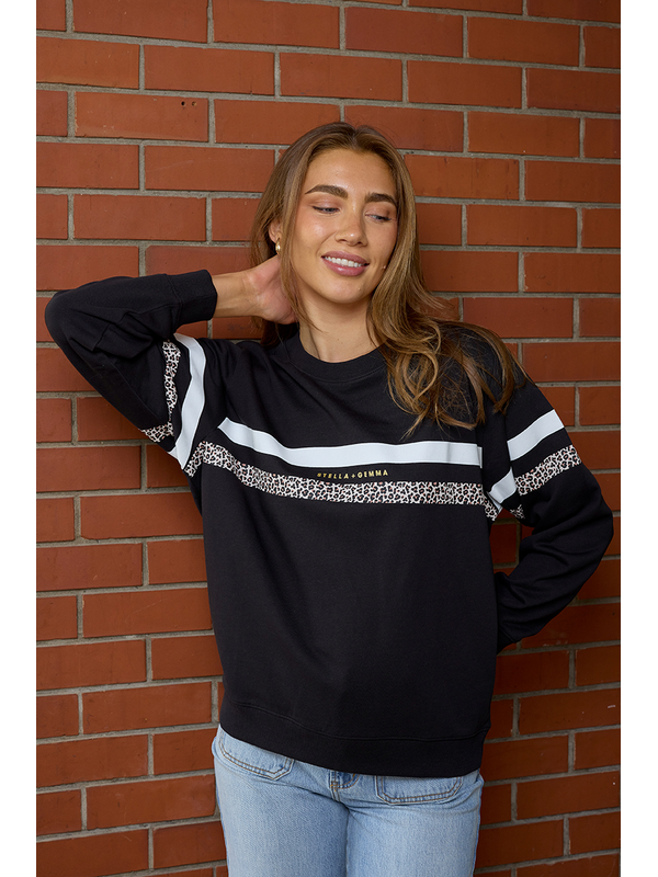 Stella + Gemma Essential Leopard Stripe Sweat