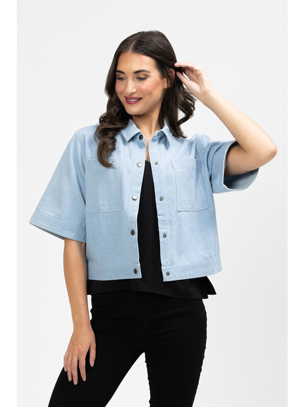 Leila + Luca Short Sleeve Boxy Shacket