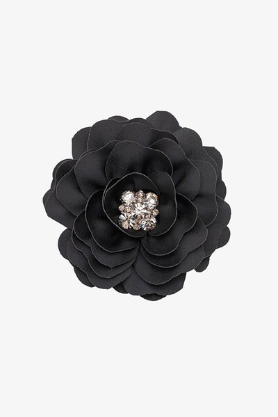 Antler Black Flower Brooch Clip-new-Preen