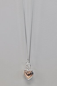 SHE Jewellery Bubble Heart Drop Necklace