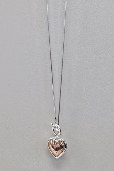 SHE Jewellery Bubble Heart Drop Necklace-new-Preen