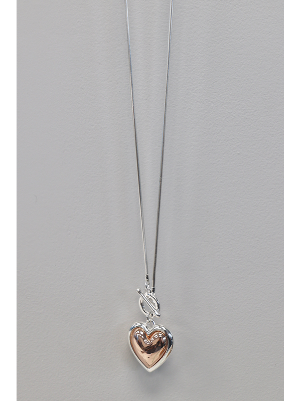 SHE Jewellery Bubble Heart Drop Necklace
