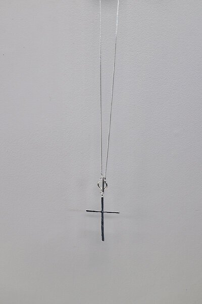 She Jewellery Silver Cross Drop Necklace-new-Preen