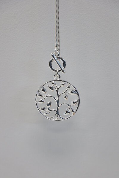 She Jewellery Silver Tree of Life Drop Necklace-new-Preen