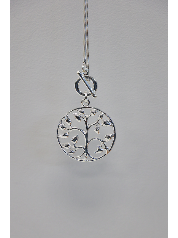 She Jewellery Silver Tree of Life Drop Necklace
