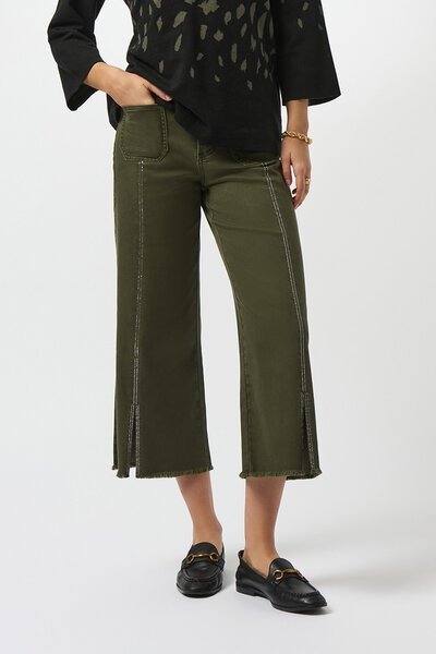 Joseph Ribkoff Embellished Seam Culotte Jeans-new-Preen