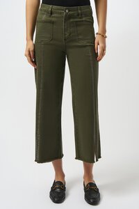 Joseph Ribkoff Embellished Seam Culotte Jeans