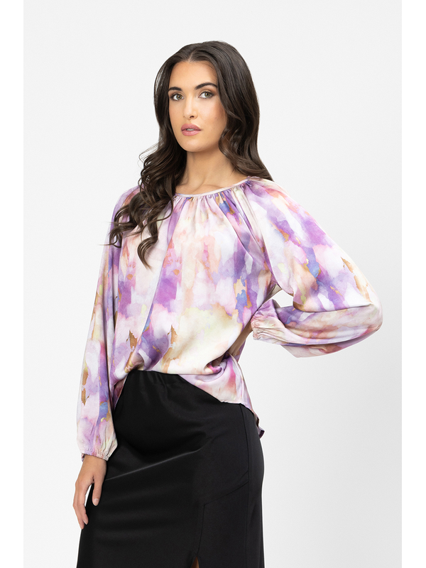 Seeking Lola Iris Watercolour United Top