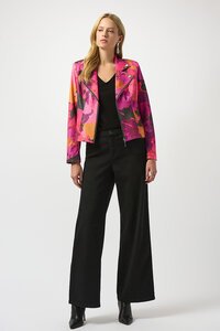 Joseph Ribkoff Faux Suede Print Fitted Jacket