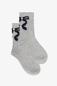Antler Pearl Bow Sock